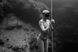 Freediving meditation underwater