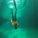 Freediving in casa cenote