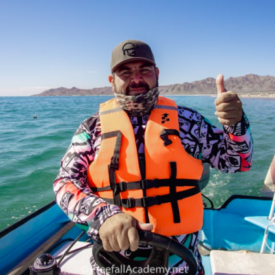 Captain Jose Friendly Gray Whale on tour with freefall academy in la paz baja mexico